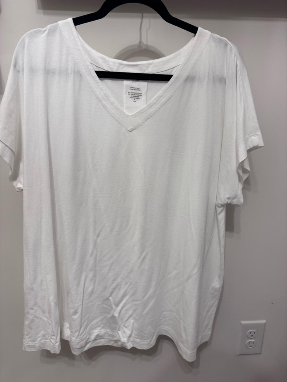 Classic V-Neck  T-Shirt - White